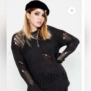 Disturbia distressed sweater size large (oversized)